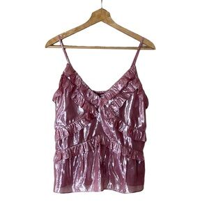 Rebecca Taylor Metallic Cami Size Small